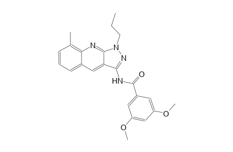 3,5-dimethoxy-N-(8-methyl-1-propyl-1H-pyrazolo[3,4-b]quinolin-3-yl)benzamide