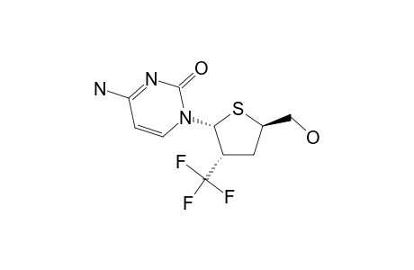 .alpha.,L-(2'R)-2',3'-Dideoxy-2'-trifluoromethyl-4'-thiocytidine