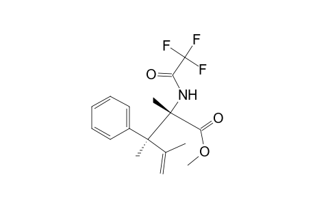 Methyl (+-)-(2S,3S)-2-[N-(Trifluoroacetyl)amino]-3-phenyl-2,3,4-trimethyl-4-pentenoate