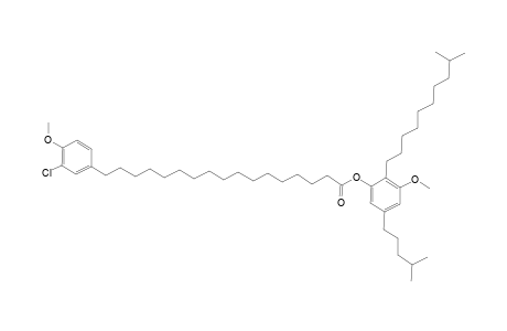 Benzeneheptadecanoic acid, 3-chloro-4-methoxy-, 3-methoxy-2-(9-methyldecyl)-5-(4-methylpentyl)phenyl ester