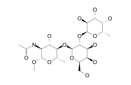 METHYL-2-ACETAMIDO-2,6-DIDEOXY-4-O-[2-O-(ALPHA-L-FUCOPYRANOSYL)-BETA-D-GALACTOPYRANOSYL]-BETA-D-GLUCOPYRANOSIDE