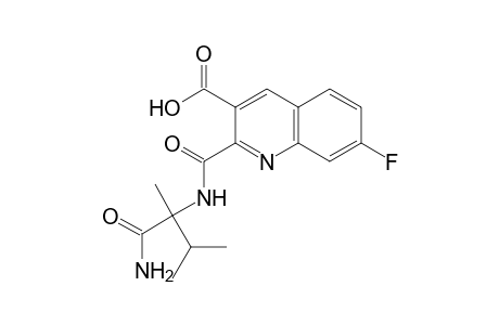 3-Quinolinecarboxylic acid, 2-[[[1-(aminocarbonyl)-1,2-dimethylpropyl]amino]carbonyl]-7-fluoro-