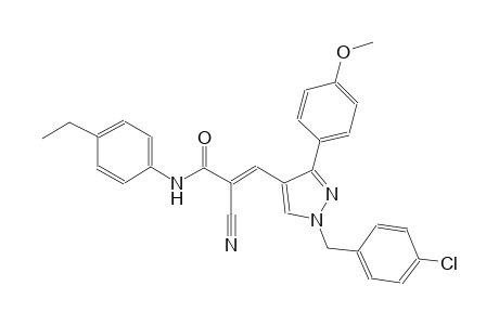 (2E)-3-[1-(4-chlorobenzyl)-3-(4-methoxyphenyl)-1H-pyrazol-4-yl]-2-cyano-N-(4-ethylphenyl)-2-propenamide