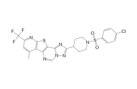 2-{1-[(4-chlorophenyl)sulfonyl]-4-piperidinyl}-7-methyl-9-(trifluoromethyl)pyrido[3',2':4,5]thieno[2,3-e][1,2,4]triazolo[1,5-c]pyrimidine