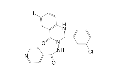 N-(2-(3-chlorophenyl)-6-iodo-4-oxo-1,4-dihydro-3(2H)-quinazolinyl)isonicotinamide
