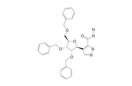 4-(2,3,5-TRI-O-BENZYL-BETA-D-RIBOFURANOSYL)-PYRAZOLE-3(5)-CARBOXYLIC-ACID-HYDRAZIDE