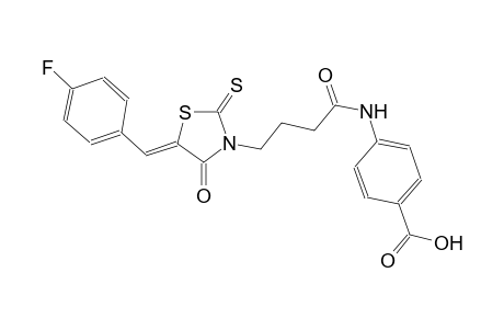 benzoic acid, 4-[[4-[(5Z)-5-[(4-fluorophenyl)methylene]-4-oxo-2-thioxothiazolidinyl]-1-oxobutyl]amino]-