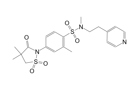 benzenesulfonamide, 4-(4,4-dimethyl-1,1-dioxido-3-oxo-2-isothiazolidinyl)-N,2-dimethyl-N-[2-(4-pyridinyl)ethyl]-