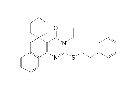 3-ethyl-2-(phenethylthio)-3H-spiro[benzo[h]quinazoline-5,1'-cyclohexan]-4(6H)-one