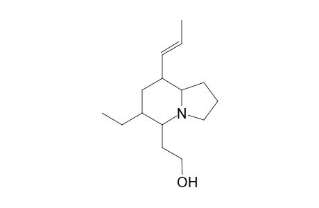 8-(2'-Propen-1'-yl)-5-(2'-hydroxyethyl)-6-ethyl-indolizidine