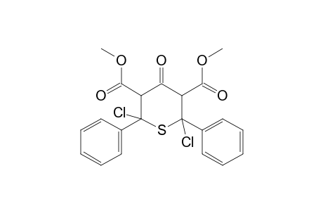 2H-thiopyran-3,5-dicarboxylic acid, 2,6-dichlorotetrahydro-4-oxo-2,6-diphenyl-, dimethyl ester