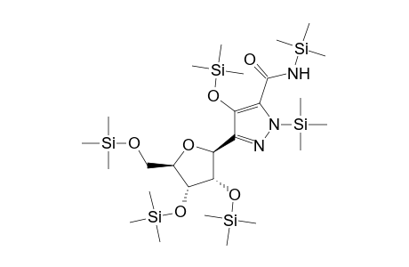 5-[(2S,3S,4R,5R)-3,4-bis(trimethylsilyloxy)-5-(trimethylsilyloxymethyl)-2-oxolanyl]-N,2-bis(trimethylsilyl)-4-trimethylsilyloxy-3-pyrazolecarboxamide