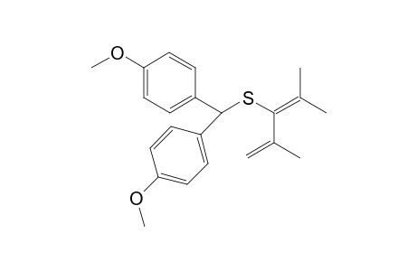 3-[4,4'-Dimethoxy-benzhydrylmercapto]-2,4-dimethyl-1,3-pentadiene