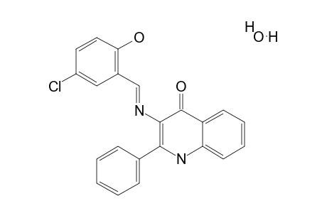 2-PHENYL-3-[N-(2-HYDROXY-5-CHLOROBENZYLIDENAMINO)]-4(1H)-QUINOLINONE.H2O