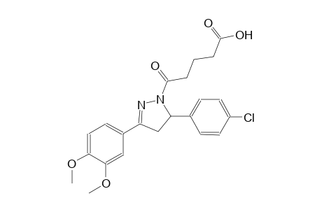 5-[5-(4-chlorophenyl)-3-(3,4-dimethoxyphenyl)-4,5-dihydro-1H-pyrazol-1-yl]-5-oxopentanoic acid