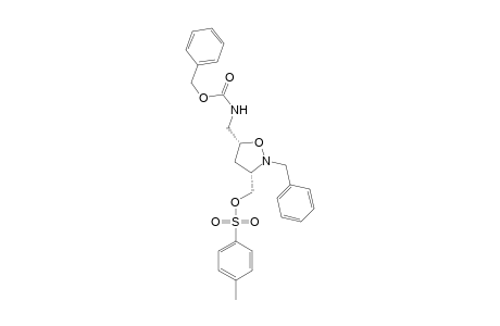 (3S,5R)-N-benzyl-5-[[(benzyloxycarbonyl)amino]methyl]-3-[[(p-tolylsulfonyl)oxy]methyl]isoxazolidine