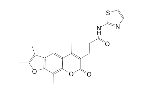7H-furo[3,2-g][1]benzopyran-6-propanamide, 2,3,5,9-tetramethyl-7-oxo-N-(2-thiazolyl)-