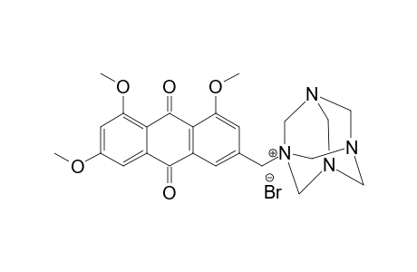 4,5,7-TRIMETHOXY-9,10-DIOXO-9,10-DIHYDRO-ANTHRACENE-2-HEXAMETHYLENETETRAMMONIUM-METHYL-BROMIDE