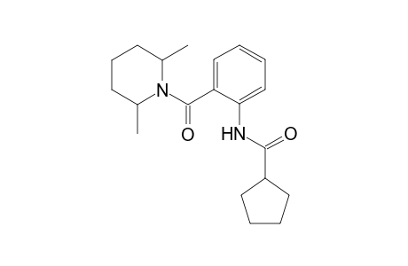 Cyclopentanecarboxamide, N-[2-[(2,6-dimethyl-1-piperidinyl)carbonyl]phenyl]-