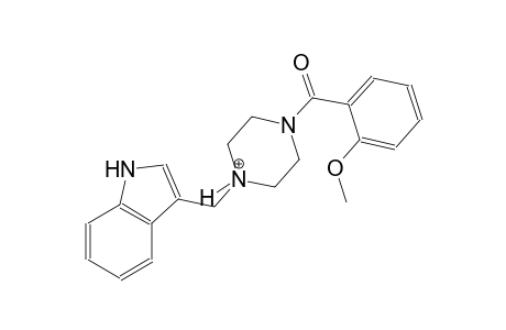 1-(1H-indol-3-ylmethyl)-4-(2-methoxybenzoyl)piperazin-1-ium