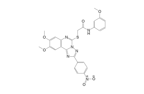 2-{[8,9-dimethoxy-2-(4-nitrophenyl)[1,2,4]triazolo[1,5-c]quinazolin-5-yl]sulfanyl}-N-(3-methoxyphenyl)acetamide