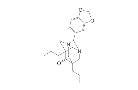 2-(1,3-benzodioxol-5-yl)-5,7-dipropyl-1,3-diazatricyclo[3.3.1.1~3,7~]decan-6-one