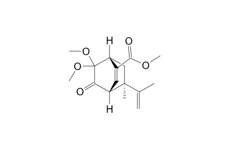 Methyl (1R*,4R*,5R*)-7,7-dimethoxy-5-isopropenyl-5-methyl-8-oxobicyclo[2.2.2]oct-2-ene-2-carboxylate