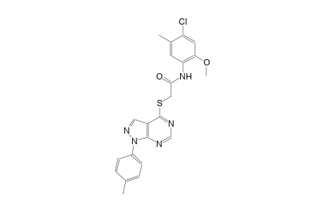 N-(4-chloro-2-methoxy-5-methylphenyl)-2-{[1-(4-methylphenyl)-1H-pyrazolo[3,4-d]pyrimidin-4-yl]sulfanyl}acetamide