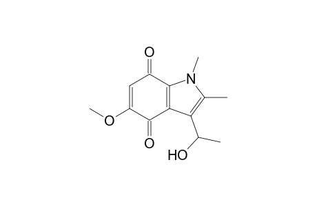 3-(1-Hydroxyethyl)-5-methoxy-1,2-dimethylindole-4,7-dione