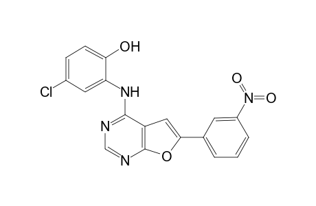 4-Chloro-2-{[6'-(3''-nitrophenyl)-furo[2,3-d]pyrimidin-4'-yl]amineo}phenol