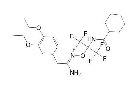 N-[1-[[1-amino-2-(3,4-diethoxyphenyl)ethylidene]amino]oxy-2,2,2-trifluoro-1-(trifluoromethyl)ethyl]cyclohexanecarboxamide