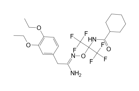 N-[1-[[1-amino-2-(3,4-diethoxyphenyl)ethylidene]amino]oxy-2,2,2-trifluoro-1-(trifluoromethyl)ethyl]cyclohexanecarboxamide