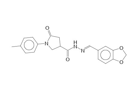 N'-[(E)-1,3-Benzodioxol-5-ylmethylidene]-1-(4-methylphenyl)-5-oxo-3-pyrrolidinecarbohydrazide