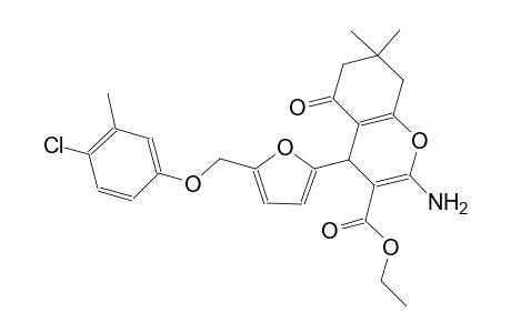 ethyl 2-amino-4-{5-[(4-chloro-3-methylphenoxy)methyl]-2-furyl}-7,7-dimethyl-5-oxo-5,6,7,8-tetrahydro-4H-chromene-3-carboxylate