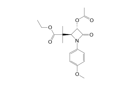 (+/-)-TRANS-3-ACETOXY-4-(1-ETHOXYCARBONYL-1-METHYLETHYL)-1-(4-METHOXYPHENYL)-2-AZETIDINONE