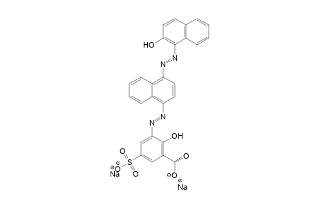 Benzoic acid, 2-hydroxy-3-[[4-[(2-hydroxy-1-naphthalenyl)azo]-1-naphthalenyl]azo]-5-sulfo-, disodium salt