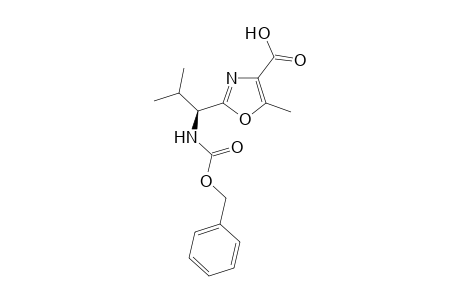 2-[(1S)-1-(benzyloxycarbonylamino)-2-methyl-propyl]-5-methyl-oxazole-4-carboxylic acid