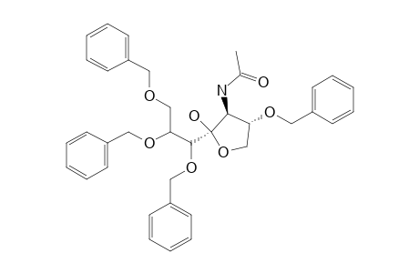3-ACETAMIDO-2,5,6,7-TETRA-O-BENZYL-D-GLUCO-4-HEPTULOFURANOSE