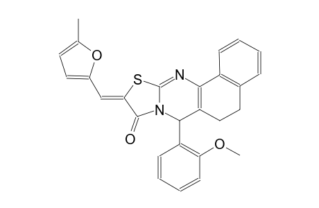 (10Z)-7-(2-methoxyphenyl)-10-[(5-methyl-2-furyl)methylene]-5,7-dihydro-6H-benzo[h][1,3]thiazolo[2,3-b]quinazolin-9(10H)-one