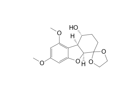 Rac-(1R,4aS,9bS)-1-Hydroxy-7,9-dimethoxy-1,2,4a,9b-tetrahydrodibenzofuran-4(3H)-one Ethylene Acetal