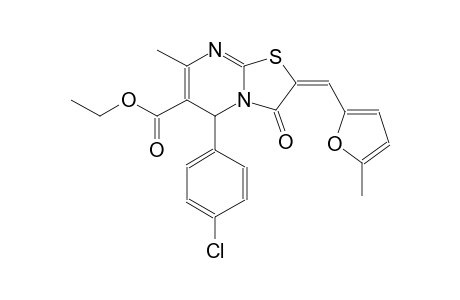 ethyl (2E)-5-(4-chlorophenyl)-7-methyl-2-[(5-methyl-2-furyl)methylene]-3-oxo-2,3-dihydro-5H-[1,3]thiazolo[3,2-a]pyrimidine-6-carboxylate
