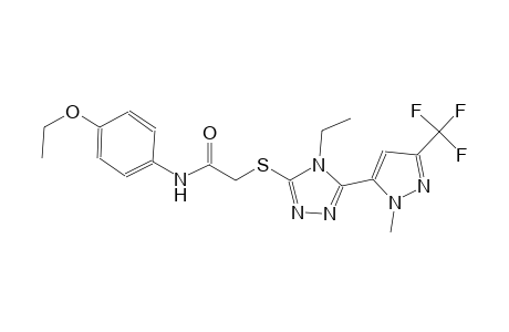 N-(4-ethoxyphenyl)-2-({4-ethyl-5-[1-methyl-3-(trifluoromethyl)-1H-pyrazol-5-yl]-4H-1,2,4-triazol-3-yl}sulfanyl)acetamide