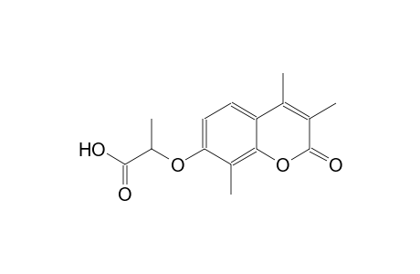 2-[(3,4,8-trimethyl-2-oxo-2H-chromen-7-yl)oxy]propanoic acid