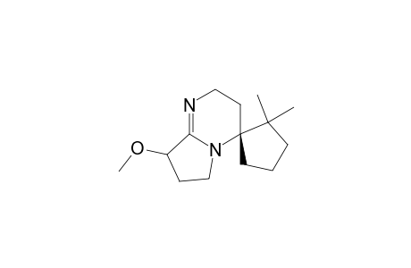 Spiro[cyclopentane-1,4'(3'H)-pyrrolo[1,2-a]pyrimidine], 2',6',7',8'-tetrahydro-8'-methoxy-2,2-dimethyl-, (4'R-trans)-