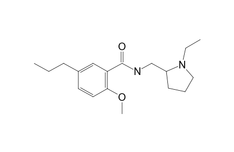 N-[(1-ethylpyrrolidin-2-yl)methyl]-2-methoxy-5-propylbenzamide