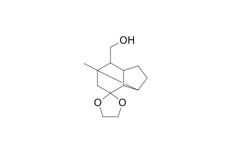 Spiro[1,3-dioxolane-2,3'(2'H)-[1,4]methanopentalene]-7-methanol, hexahydro-1'-methyl-, (1'.alpha.,3'a.beta.,4'.alpha.,6'a.beta.,7'S*)-(.+-.)-