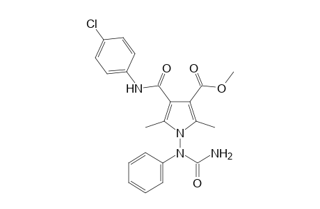 2,5-Dimethyl-3-methoxycarbonyl-4-[(4-chlorophenyl)aminocarbonyl]-1-(N-phenylureido)pyrrole