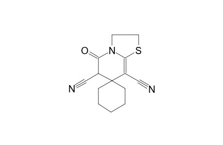 5'-oxo-2',3',5',6'-tetrahydrospiro[cyclohexane-1,7'-thiazolo[3,2-a]pyridine]-6',8'-dicarbonitrile
