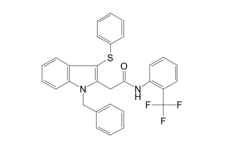 2-(1-benzyl-3-phenylsulfanyl-indol-2-yl)-N-[2-(trifluoromethyl)phenyl]acetamide