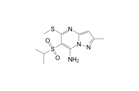 7-amino-6-(isopropylsulfonyl)-2-methyl-5-(methylthio)pyrazolo[1,5-a]pyrimidine